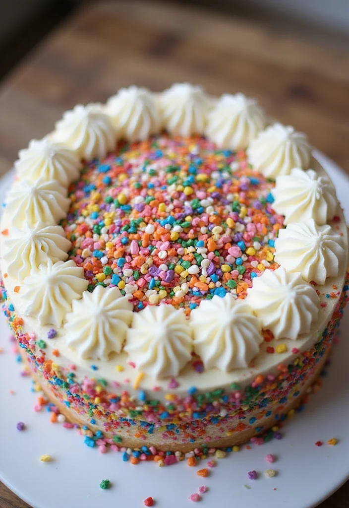 18 Stunning Bebefinn Cake Ideas Perfect for a Dreamy Baby Shower! - 16. Funfetti Celebration Cake