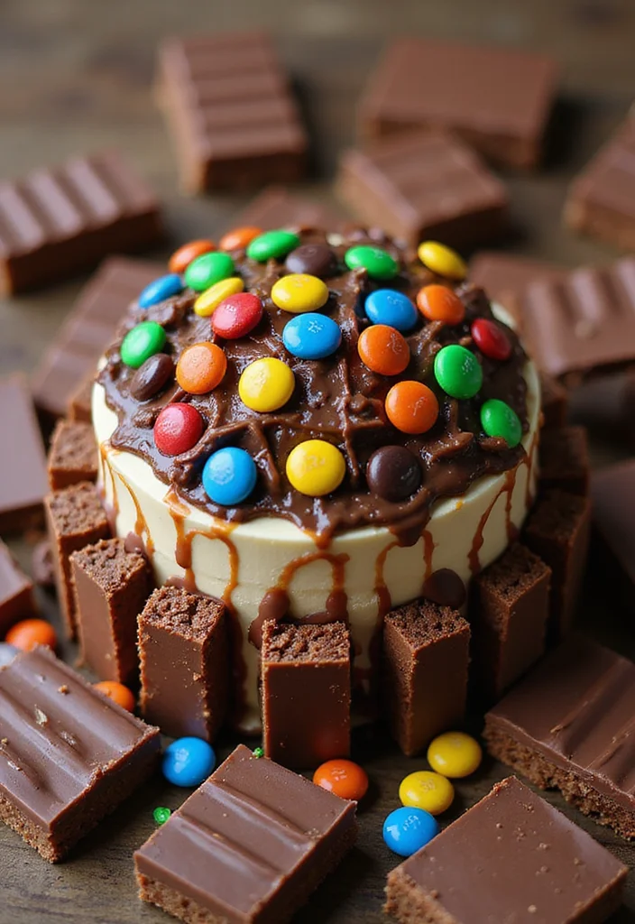 18 Stunning Bebefinn Cake Ideas Perfect for a Dreamy Baby Shower! - 18. Kit-Kat Surprise Cake