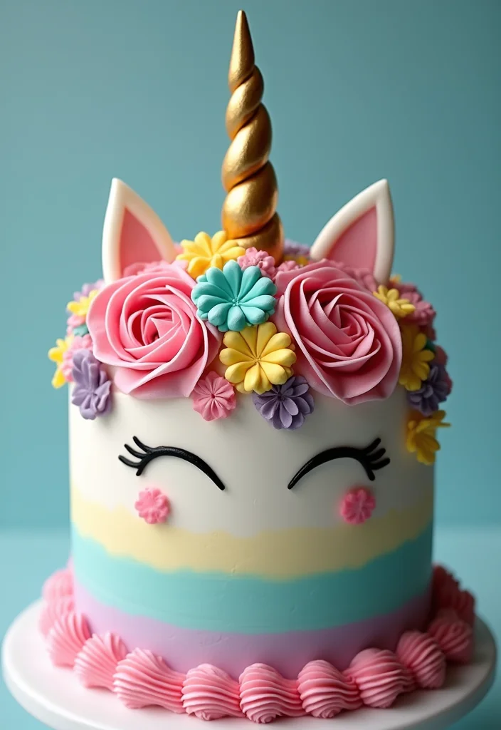 18 Stunning Bebefinn Cake Ideas Perfect for a Dreamy Baby Shower! - 6. Magical Unicorn Cake