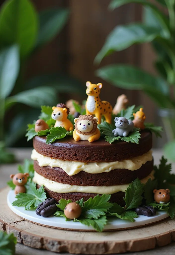 18 Stunning Bebefinn Cake Ideas Perfect for a Dreamy Baby Shower! - 7. Sweet Safari Cake