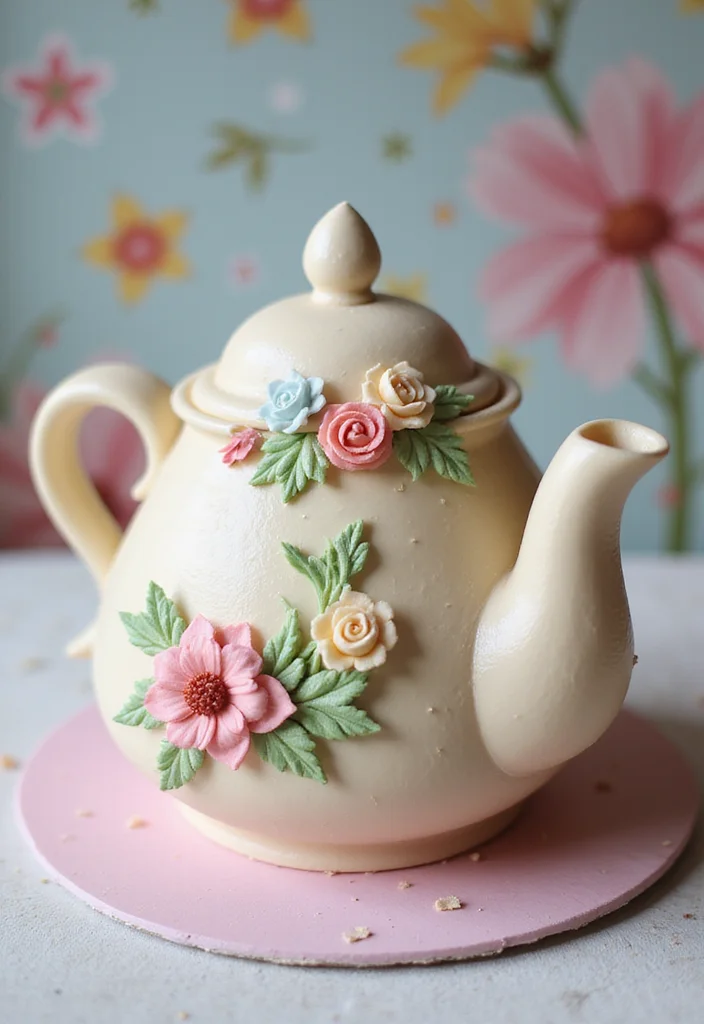 18 Unique Coraline Cake Ideas You Need to See to Believe! - 12. Coraline’s Teapot Cake