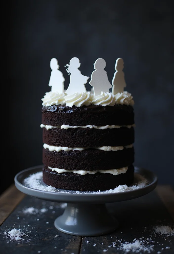 18 Unique Coraline Cake Ideas You Need to See to Believe! - 15. Coraline’s Shadow Cake