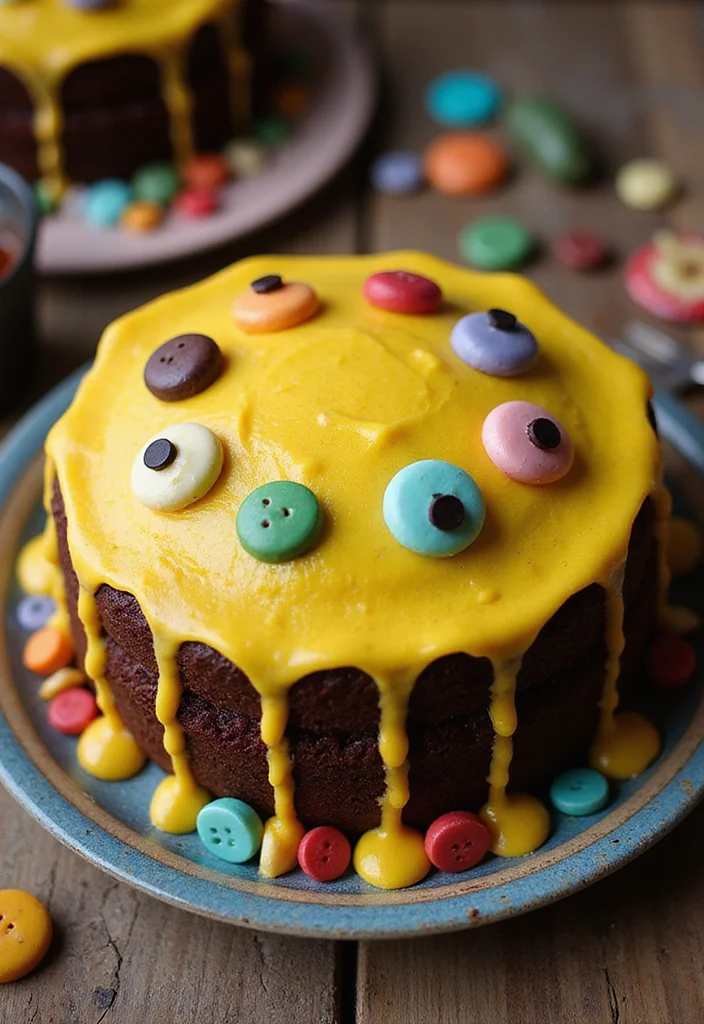 18 Unique Coraline Cake Ideas You Need to See to Believe! - 3. Button Eyes Cake
