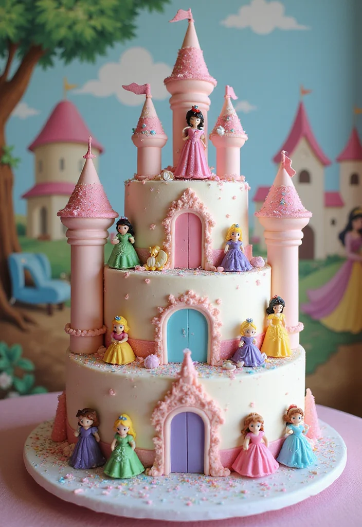 20 Fun 3 Tier Birthday Cake Designs That Are Total Show-Stoppers! - 10. Princess Castle Cake