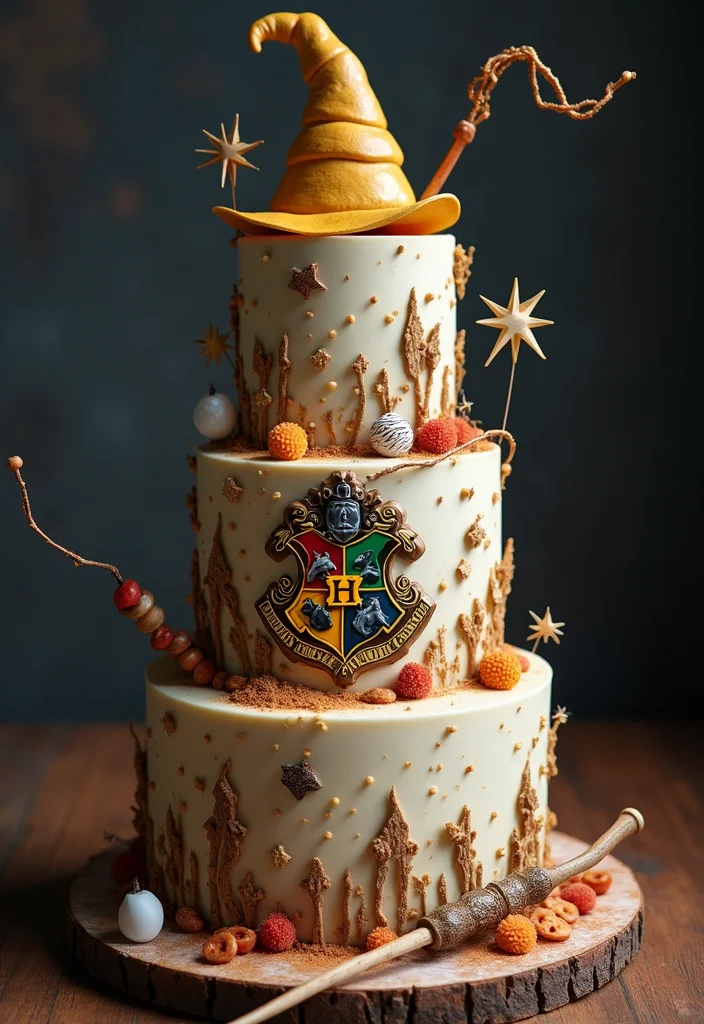 20 Fun 3 Tier Birthday Cake Designs That Are Total Show-Stoppers! - 15. Harry Potter Cake