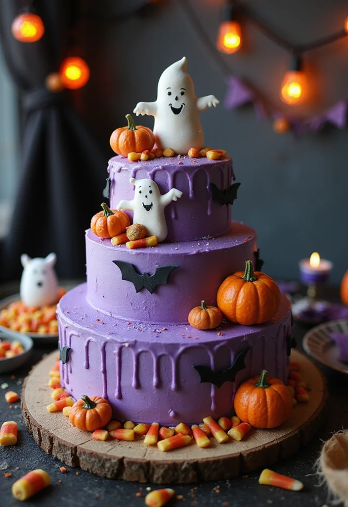 20 Fun 3 Tier Birthday Cake Designs That Are Total Show-Stoppers! - 16. Super Spooky Cake