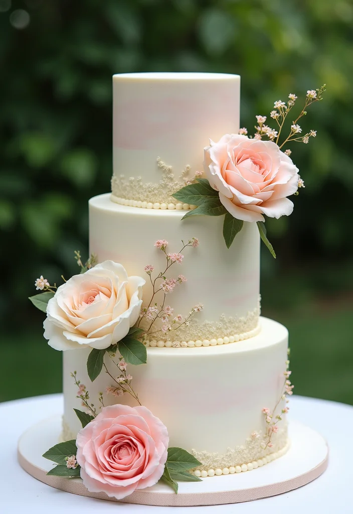 20 Fun 3 Tier Birthday Cake Designs That Are Total Show-Stoppers! - 2. Floral Fantasy Cake