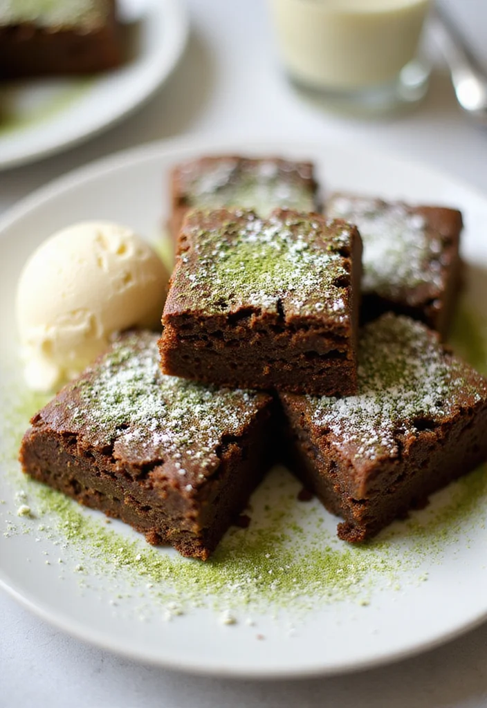 20 Matcha Cake Aesthetic Creations That Will Boost Your Instagram Game! - 12. Matcha Brownies