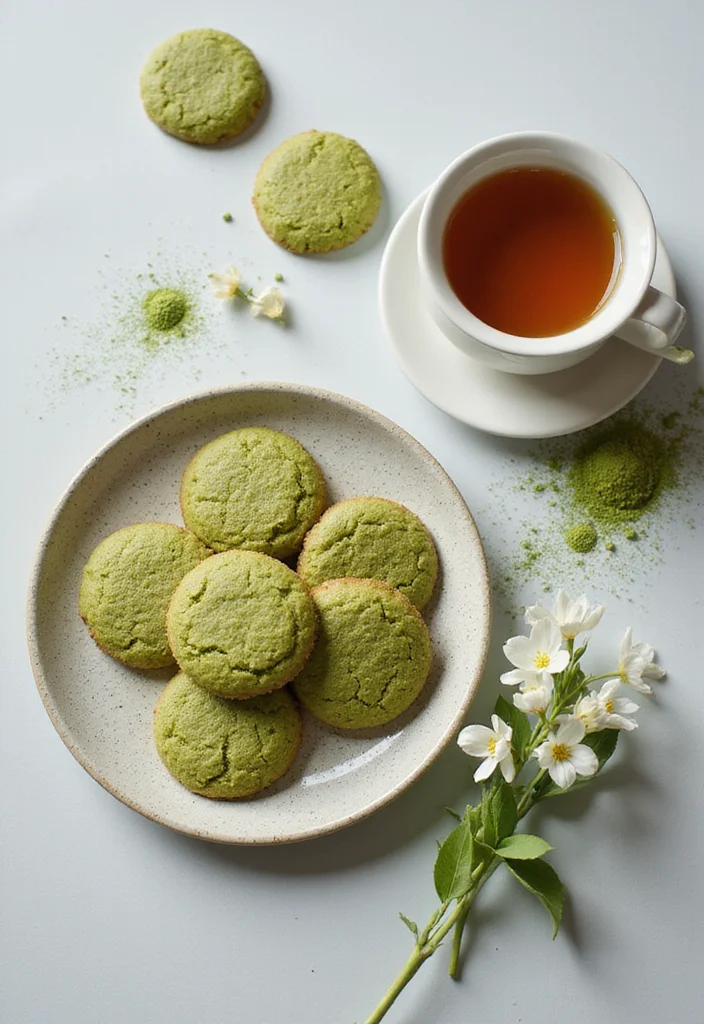 20 Matcha Cake Aesthetic Creations That Will Boost Your Instagram Game! - 16. Matcha Cookies