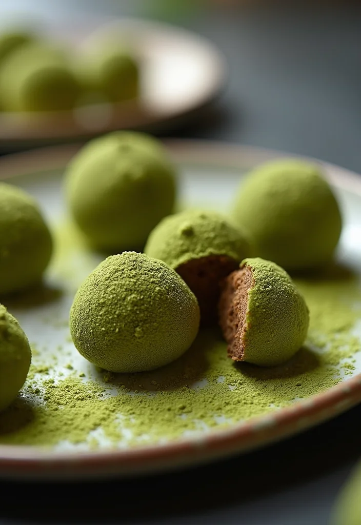 20 Matcha Cake Aesthetic Creations That Will Boost Your Instagram Game! - 7. Matcha Truffles