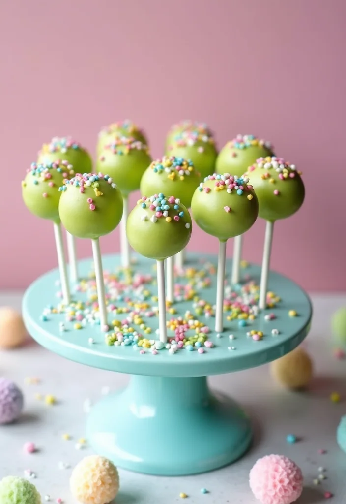 20 Matcha Cake Aesthetic Creations That Will Boost Your Instagram Game! - 8. Matcha Cake Pops