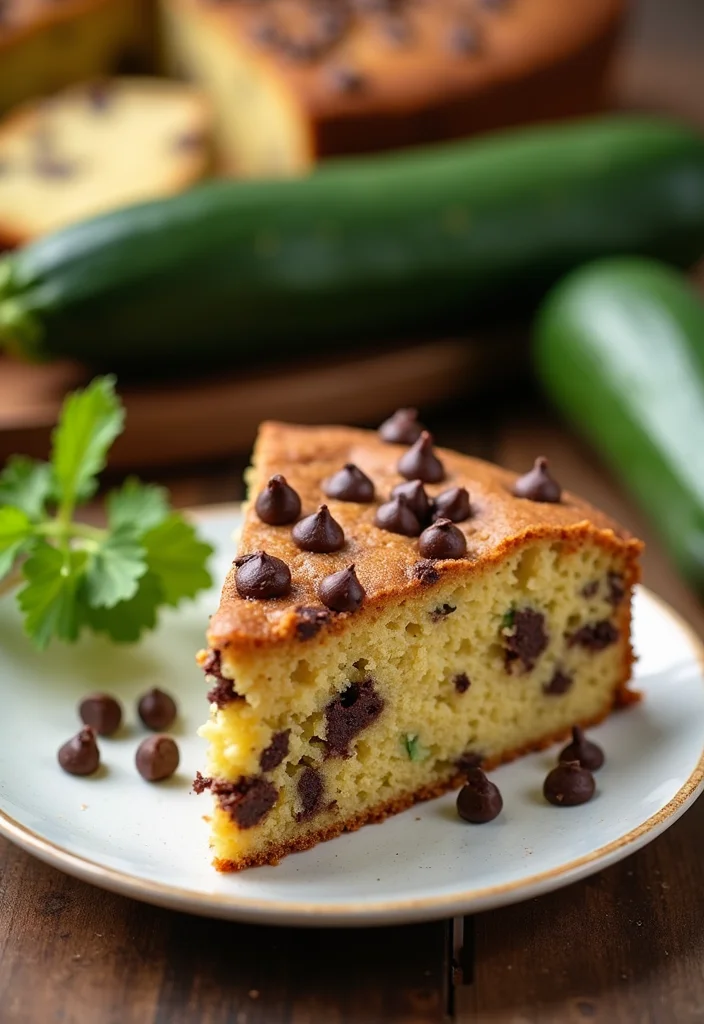 20 Mindful Eating Healthy Cakes That Satisfy Your Sweet Tooth Without the Guilt! - 5. Zucchini Chocolate Chip Cake