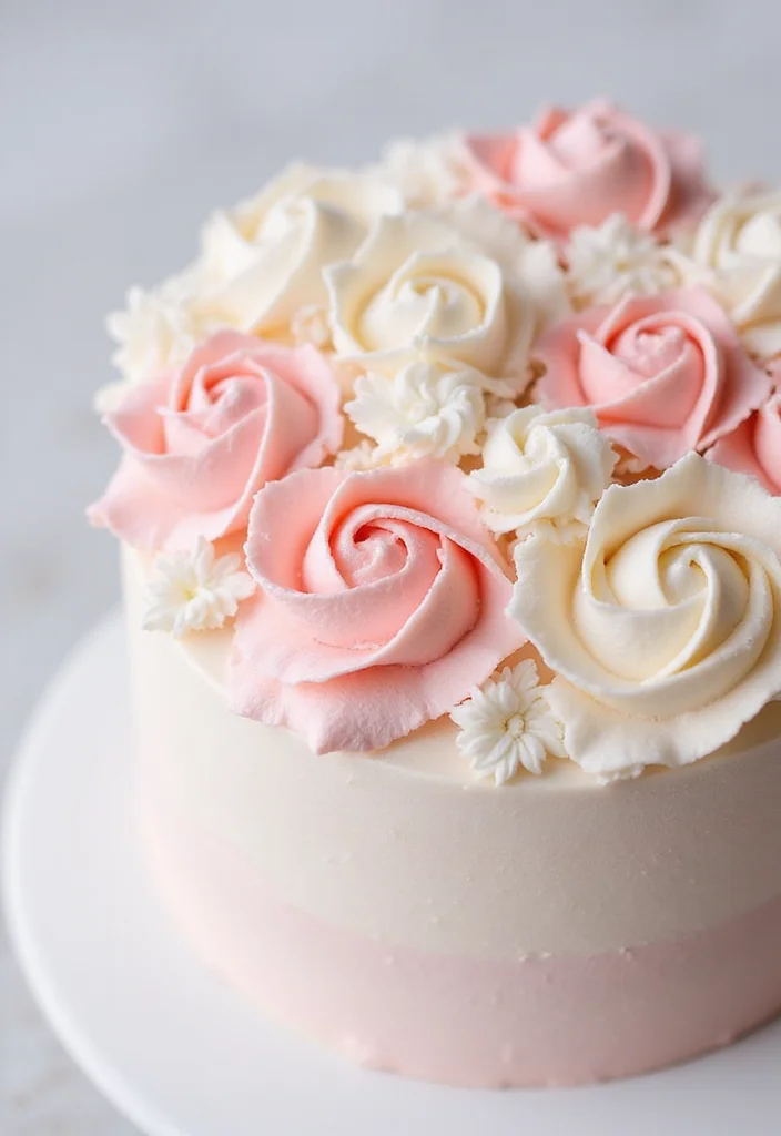 20 Stunning Rose Cake Ideas That Will Make Your Dessert Dreams Come True! - 1. Classic Buttercream Rose Cake