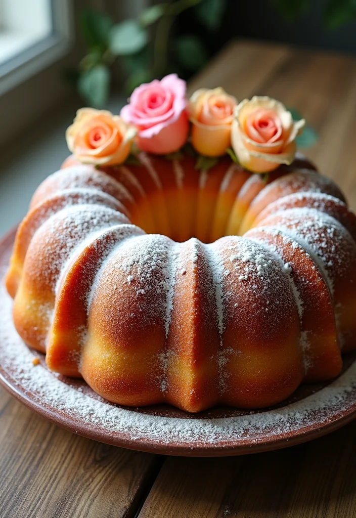 20 Stunning Rose Cake Ideas That Will Make Your Dessert Dreams Come True! - 9. Lemon Rose Bundt Cake