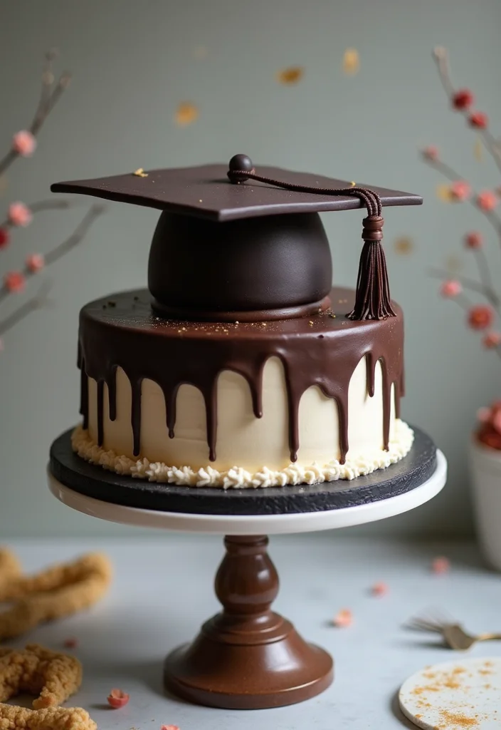 20 Unique Teacher Birthday Cake Ideas to Blow Their Mind (And Palate!) - 10. Graduation Cap Cake