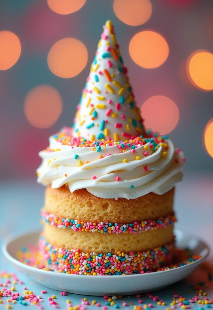 20 Unique Teacher Birthday Cake Ideas to Blow Their Mind (And Palate!) - 20. Party Hat Cake