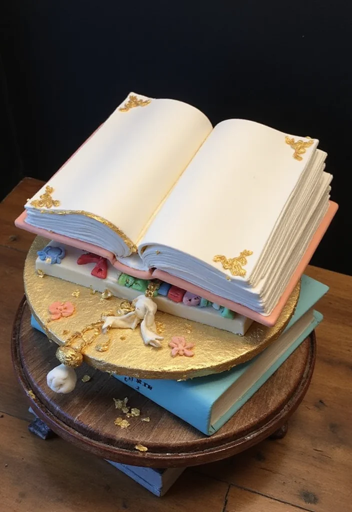 20 Unique Teacher Birthday Cake Ideas to Blow Their Mind (And Palate!) - 3. Book-Themed Cake