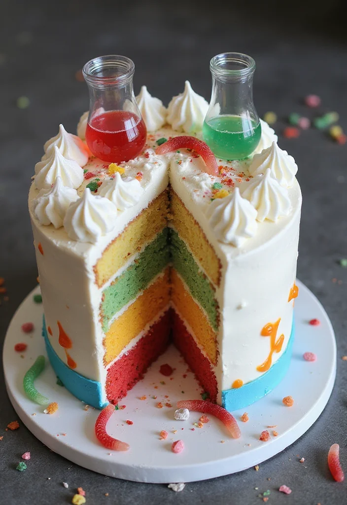 20 Unique Teacher Birthday Cake Ideas to Blow Their Mind (And Palate!) - 4. Science Experiment Cake