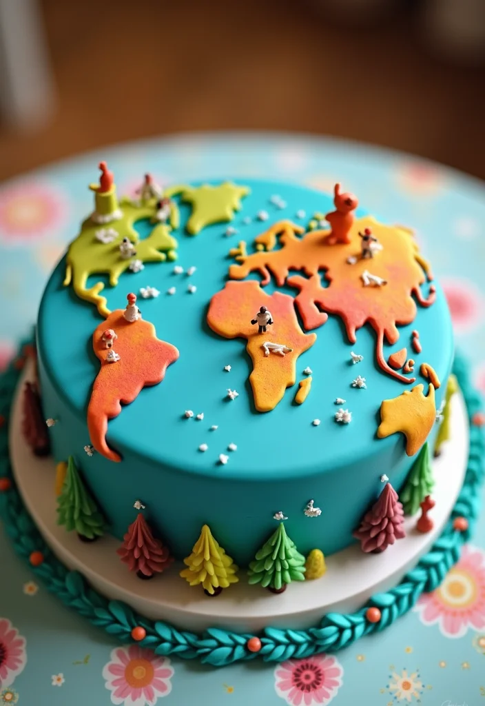 20 Unique Teacher Birthday Cake Ideas to Blow Their Mind (And Palate!) - 5. Geography Cake