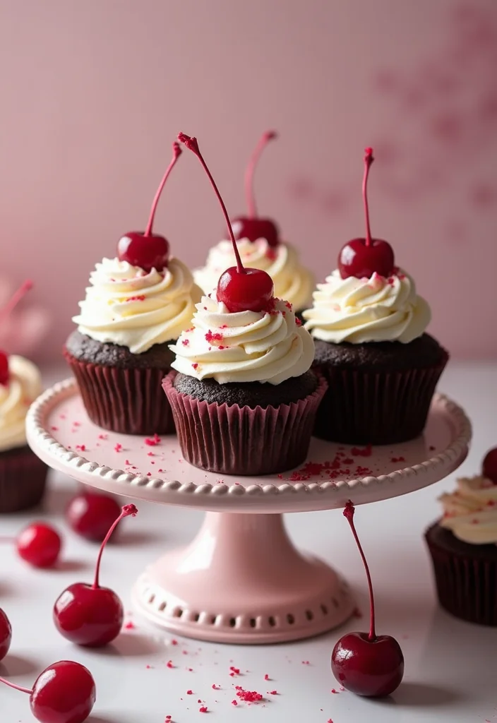 21 Jaw-Dropping Black Forest Cake Designs to Impress Your Friends (Especially #12!) - 19. Black Forest Cupcakes