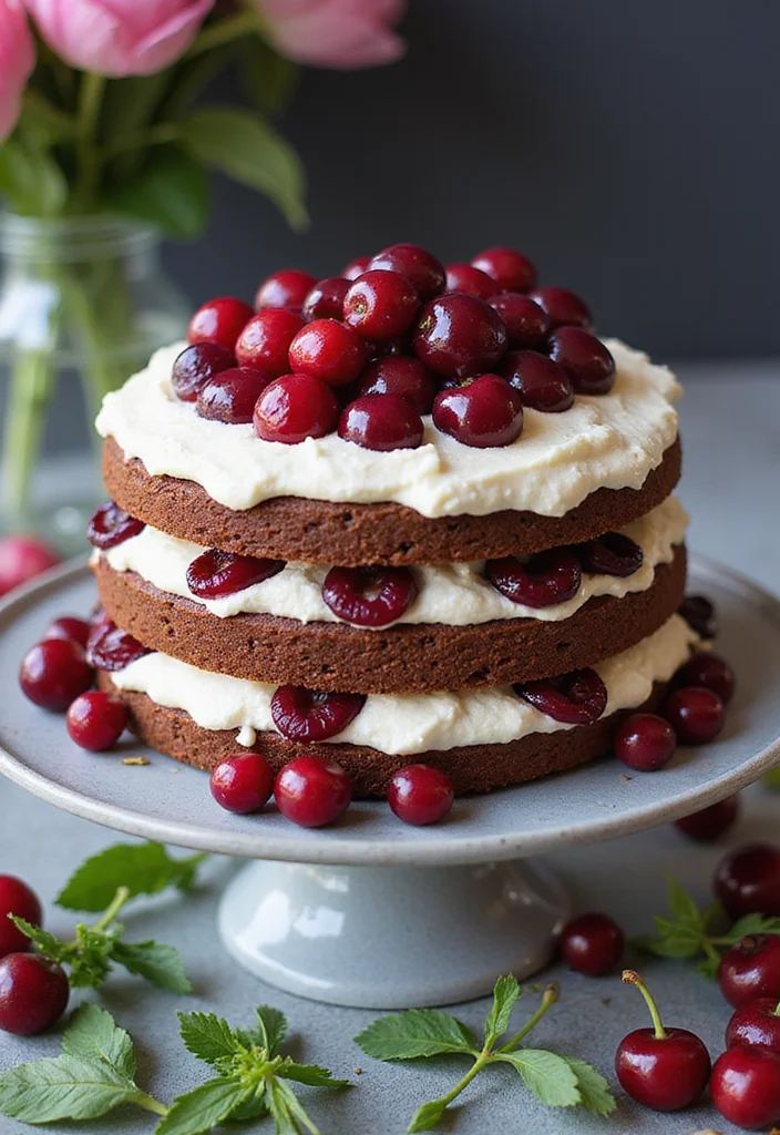 21 Jaw-Dropping Black Forest Cake Designs to Impress Your Friends (Especially #12!) - 6. Vegan Bliss