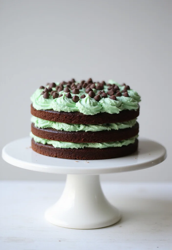 21 Themed 80th Birthday Cakes with Flavors That'll Take You Back in Time (Don't Miss #11!) - 10. Chocolate Mint Fantasy