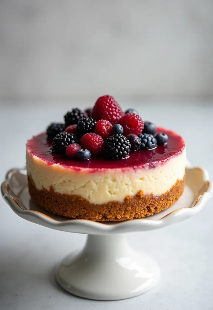 21 Themed 80th Birthday Cakes with Flavors That'll Take You Back in Time (Don't Miss #11!) - 12. Classic Cheesecake