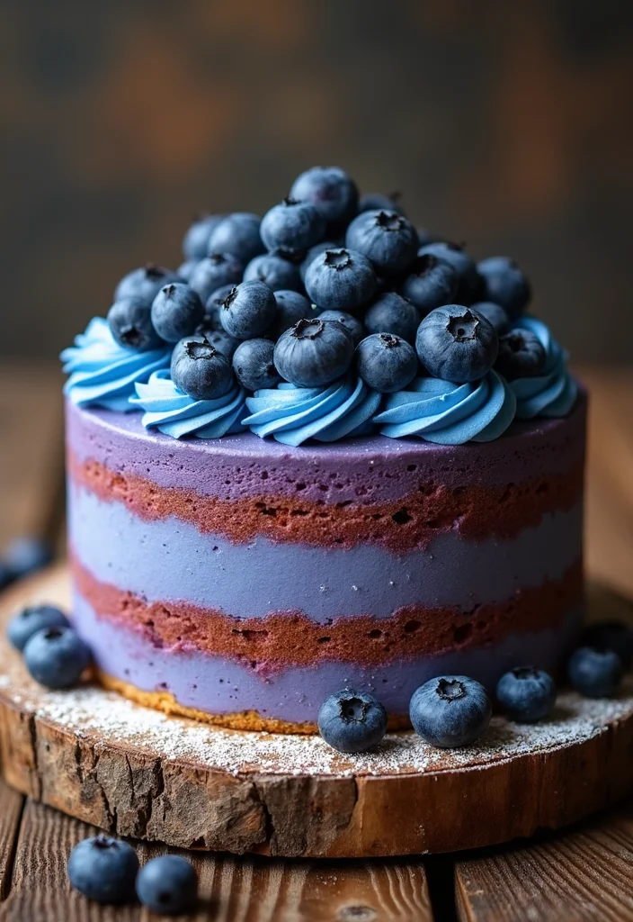 21 Themed 80th Birthday Cakes with Flavors That'll Take You Back in Time (Don't Miss #11!) - 13. Blueberry Bliss Cake