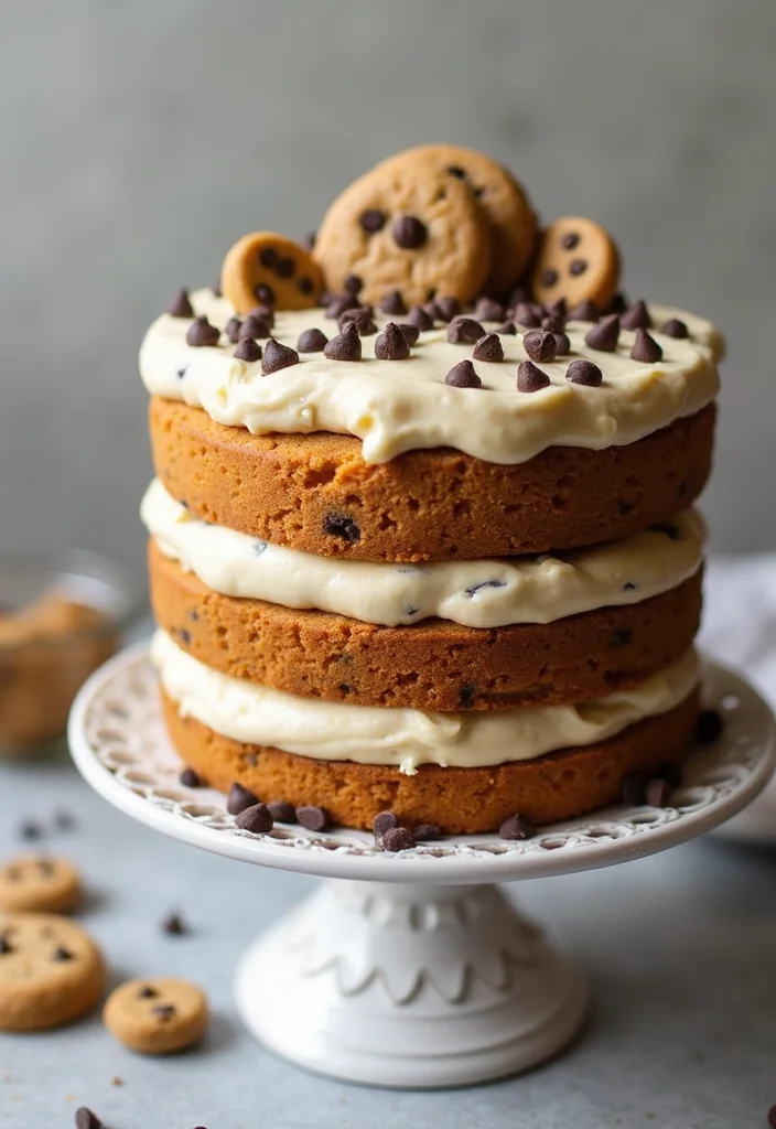 21 Themed 80th Birthday Cakes with Flavors That'll Take You Back in Time (Don't Miss #11!) - 21. Cookie Dough Lover's Cake