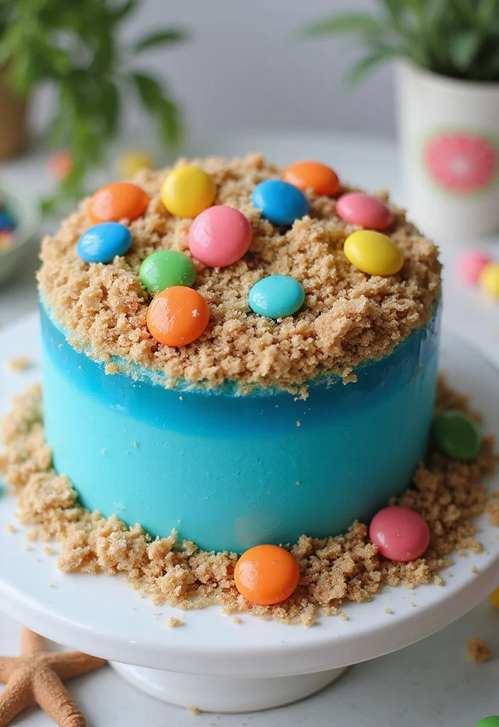 22 Creative and Funny 19th Birthday Cake Ideas to Make Your Party Unforgettable! - 10. The Beach Party Cake