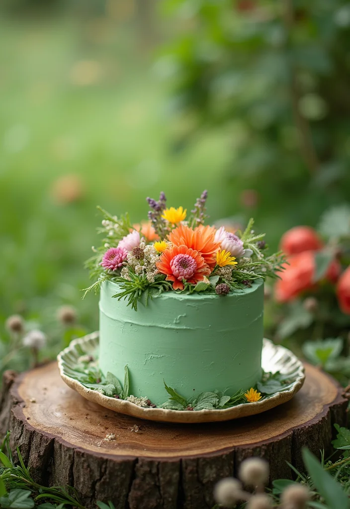 22 Creative and Funny 19th Birthday Cake Ideas to Make Your Party Unforgettable! - 16. The Nature Cake