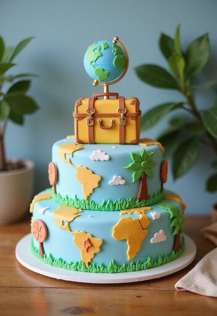 22 Creative and Funny 19th Birthday Cake Ideas to Make Your Party Unforgettable! - 17. The Adventure Cake
