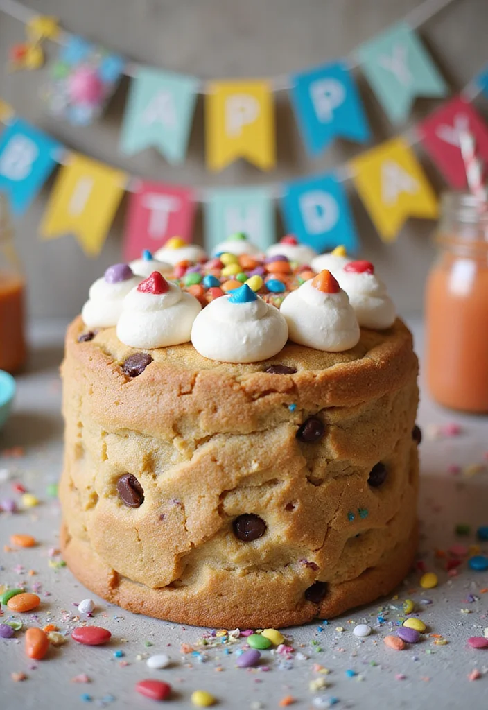 22 Creative and Funny 19th Birthday Cake Ideas to Make Your Party Unforgettable! - 2. The Giant Cookie Cake