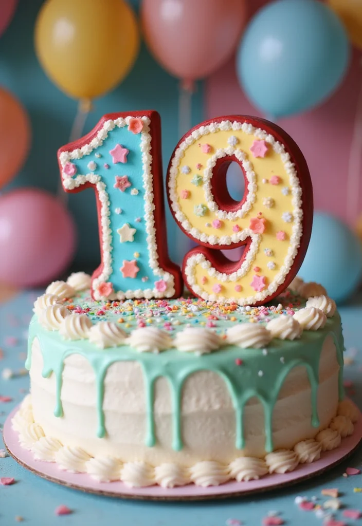 22 Creative and Funny 19th Birthday Cake Ideas to Make Your Party Unforgettable! - 7. The ‘19’ Cake