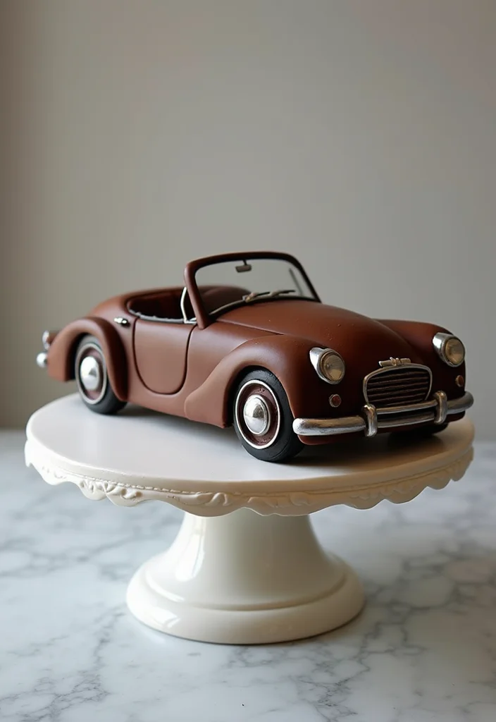 22 Themed 60th Birthday Cakes for Men That Will Make His Day Unforgettable (You’ll Love #9!) - 1. Classic Car Cake
