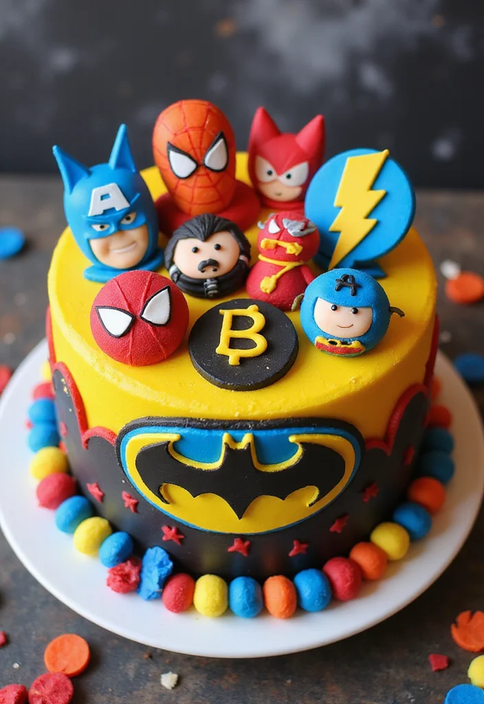 22 Themed 60th Birthday Cakes for Men That Will Make His Day Unforgettable (You’ll Love #9!) - 12. Superhero Cake