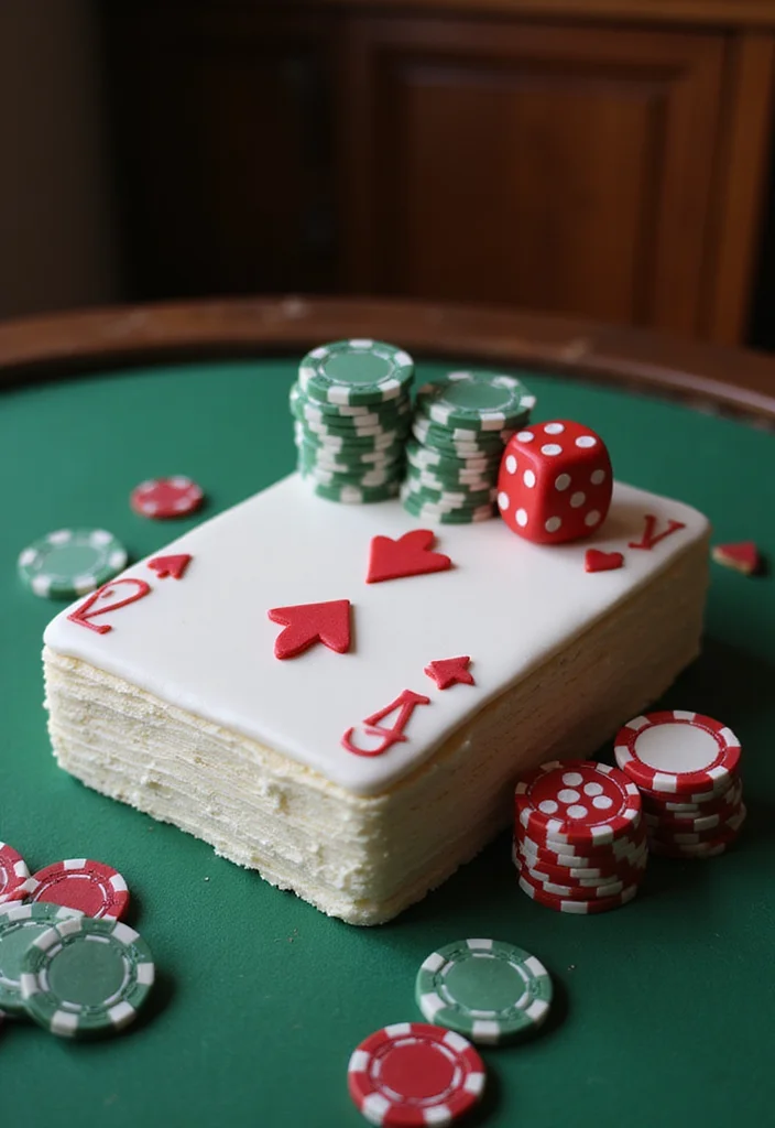 22 Themed 60th Birthday Cakes for Men That Will Make His Day Unforgettable (You’ll Love #9!) - 16. Casino Theme Cake