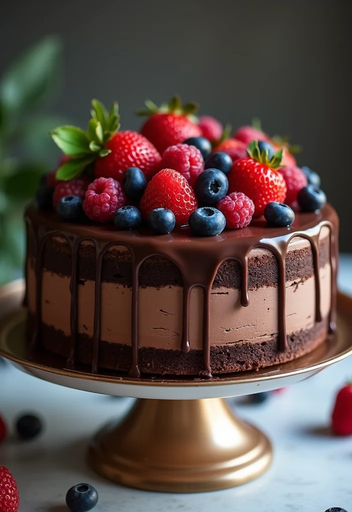 22 Themed 60th Birthday Cakes for Men That Will Make His Day Unforgettable (You’ll Love #9!) - 21. Elegant Chocolate Cake