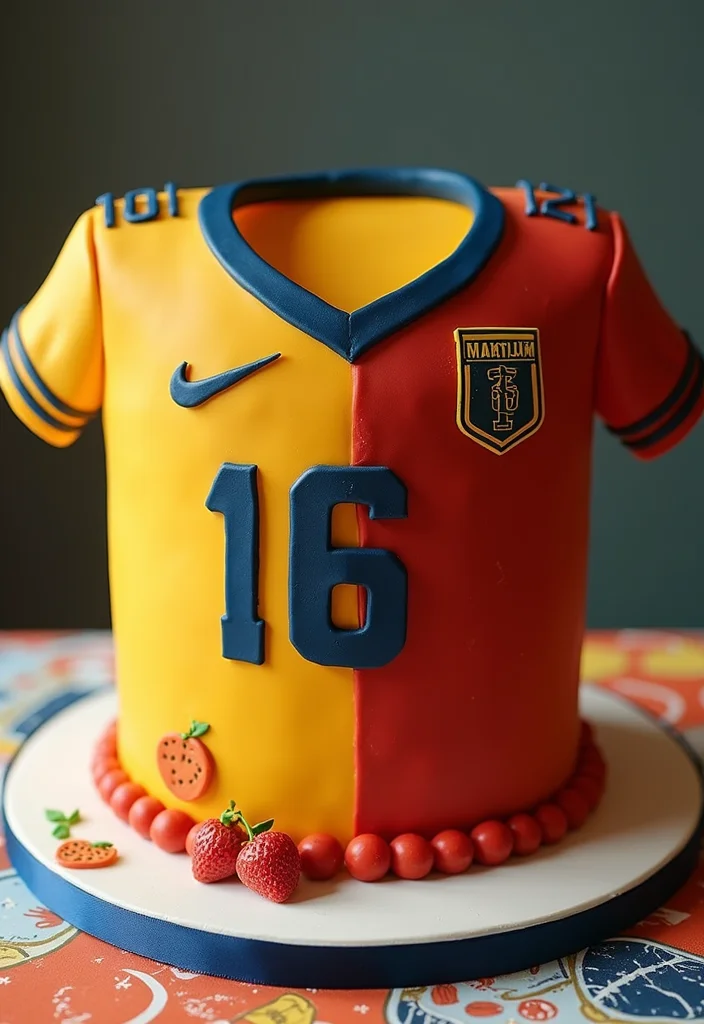22 Themed 60th Birthday Cakes for Men That Will Make His Day Unforgettable (You’ll Love #9!) - 4. Sports Jersey Cake