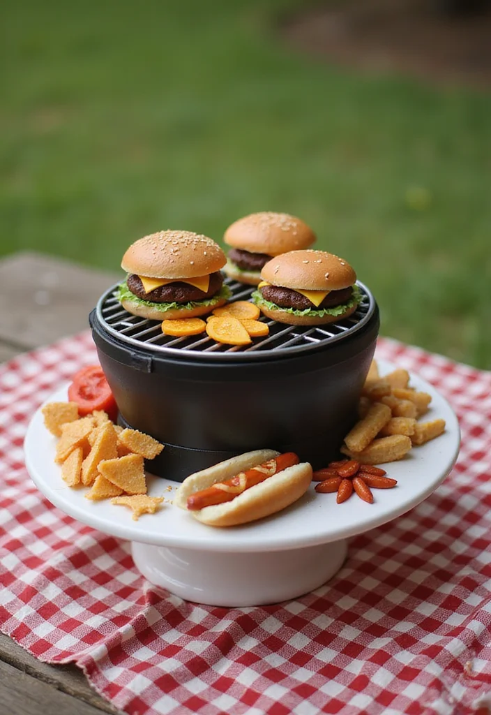 22 Themed 60th Birthday Cakes for Men That Will Make His Day Unforgettable (You’ll Love #9!) - 9. BBQ Grill Cake