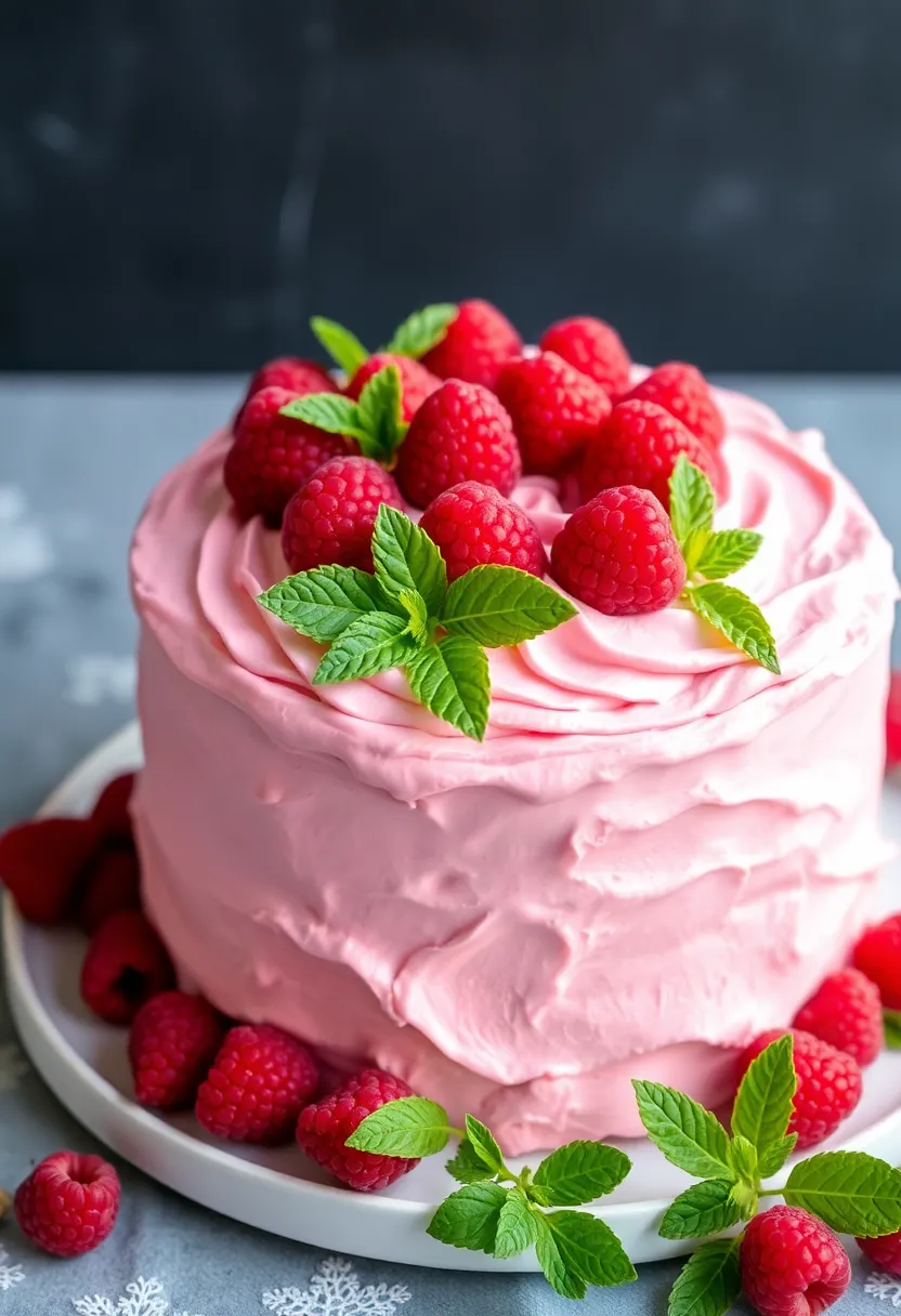 25 Holiday Cake Icing Ideas That Will Make Your Treats Shine (You'll Love #9!) - 13. Raspberry Whipped Cream