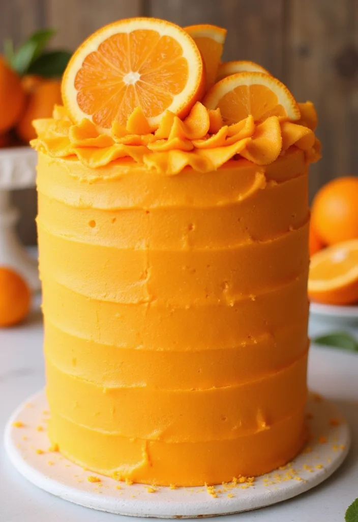 25 Holiday Cake Icing Ideas That Will Make Your Treats Shine (You'll Love #9!) - 21. Orange Buttercream