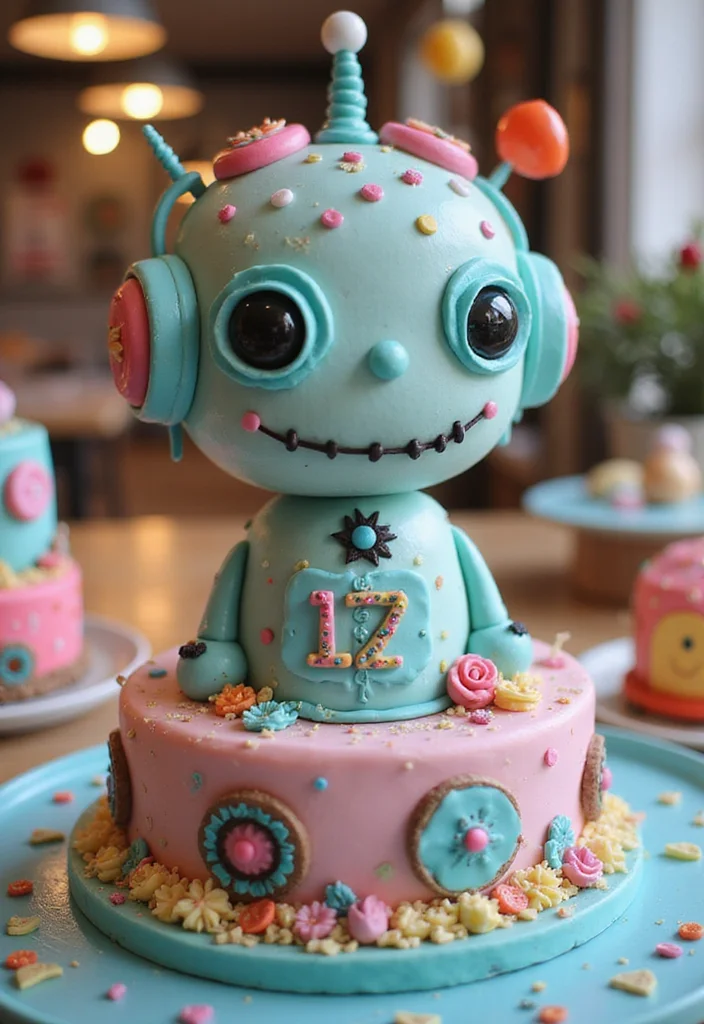 25 Whimsical Cake Ideas for Boys That'll Make Their Day Extra Special! - 10. Robot Cake