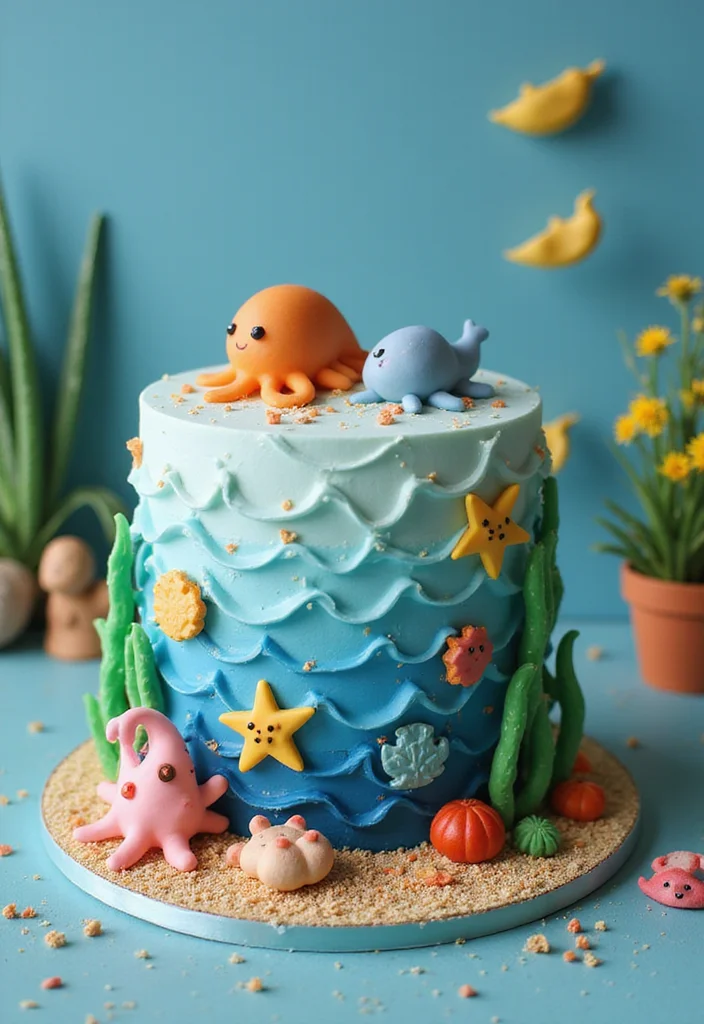 25 Whimsical Cake Ideas for Boys That'll Make Their Day Extra Special! - 17. Under the Sea Cake