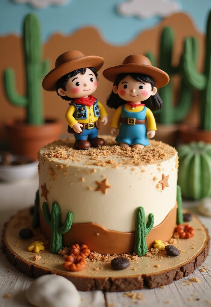25 Whimsical Cake Ideas for Boys That'll Make Their Day Extra Special! - 19. Wild West Cake