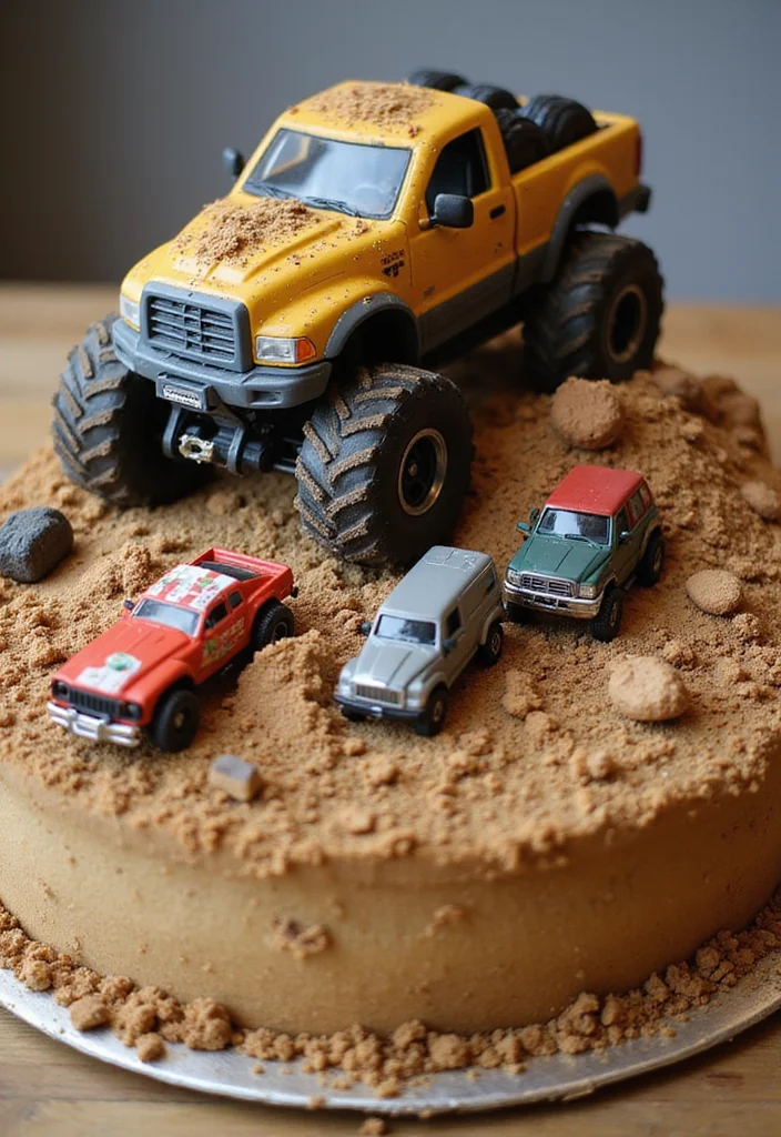 25 Whimsical Cake Ideas for Boys That'll Make Their Day Extra Special! - 6. Monster Truck Cake