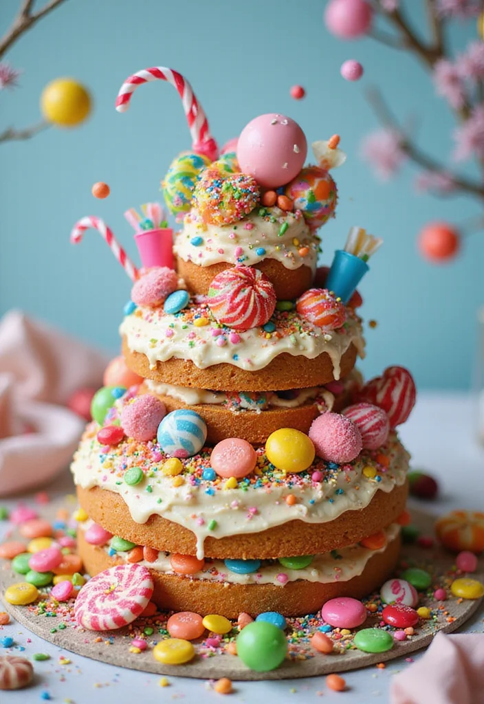 25 Whimsical Cake Ideas for Boys That'll Make Their Day Extra Special! - 9. Candy Land Cake