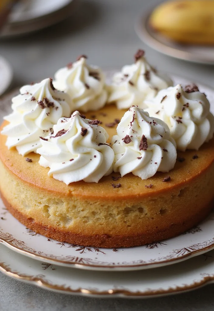 7 Easy Banana Cake Decoration Tips That Will Wow Your Guests! - 3. Whipped Cream Clouds