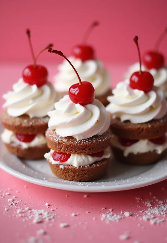 7 Easy White Forest Cake Designs That Will Make You a Baking Pro! - 6. Layered Mini White Forest Cakes