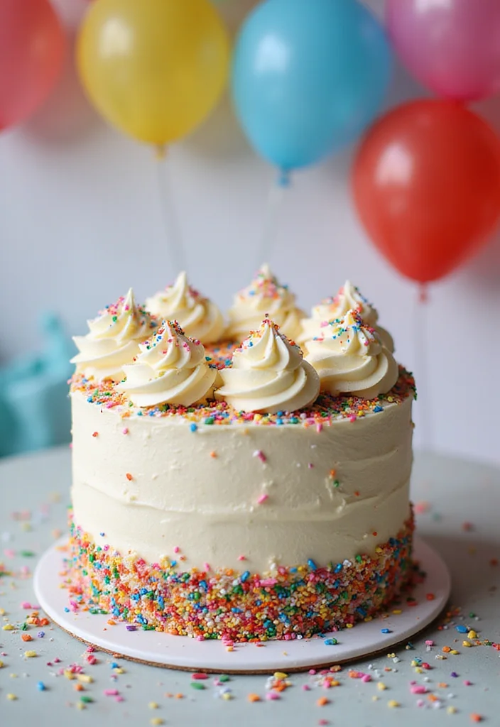 9 Easy 70th Birthday Cake Recipes for Men That You Can Whip Up in No Time! - 9. Funfetti Celebration Cake